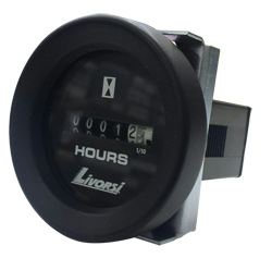 Livorsi Hourmeter Gauge Mega & Race Rim 2-1/16"