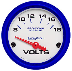 Autometer 2-1/16" Voltmeter 0-18V