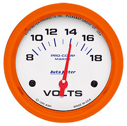 Autometer 2-5/8" Voltmeter 0-18V