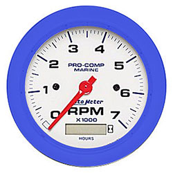 Autometer 3-3/8" 7000 RPM Pro-Comp Tachometer with Hourmeter