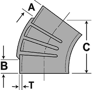 45 Degree EPDM Rubber Hump Hose, 3"