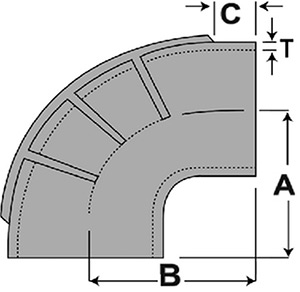 Elbow 90 Deg- Silicone 2"