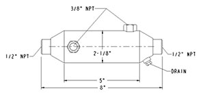 Replacement Oil Cooler M4674-0271-Westerbeke-36650