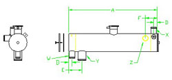 Compact Type C, size:5 x 24, 3237 sq in, copper-nickel tubes