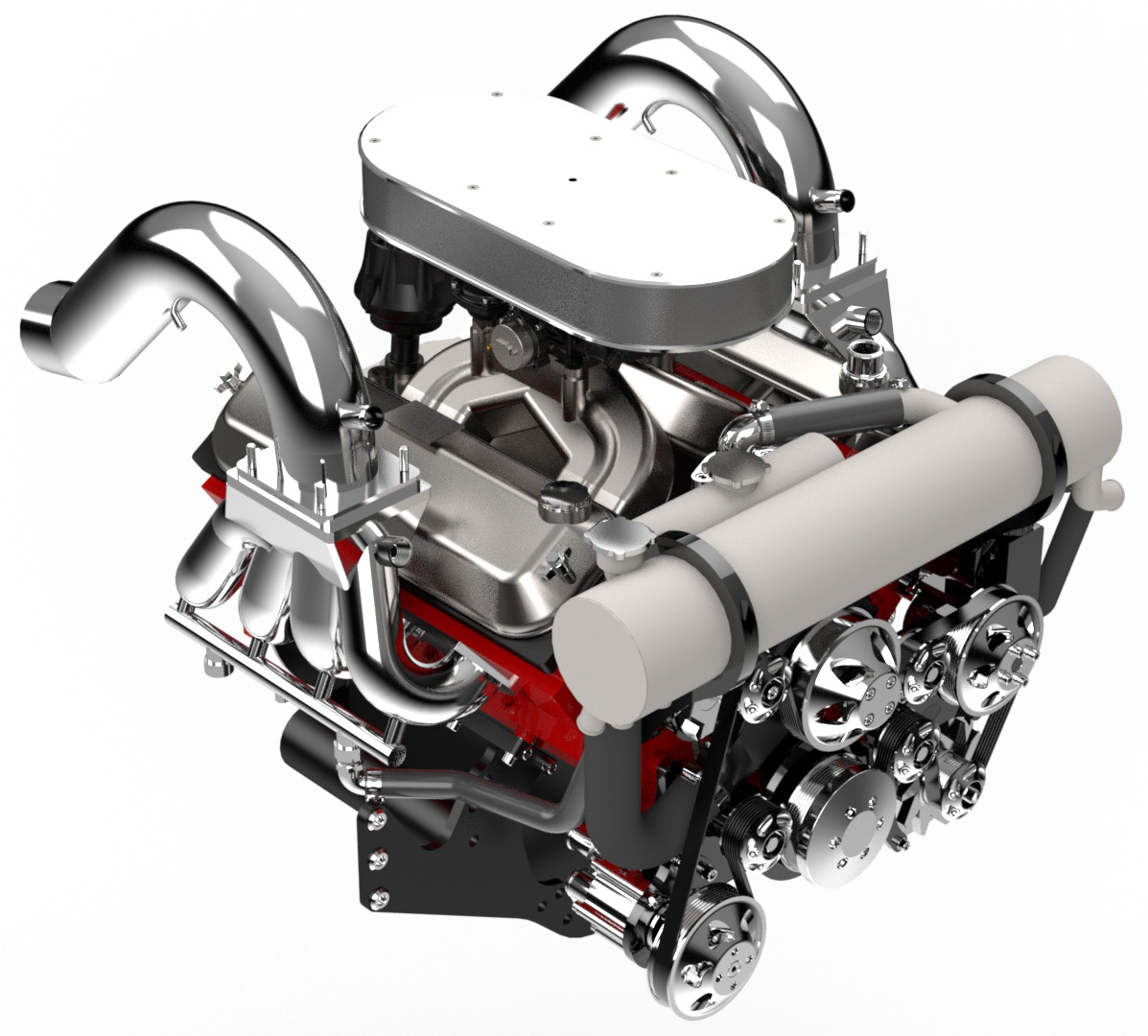 Billet-Track Serpentine Drive Kit for Big Block Chevrolet
