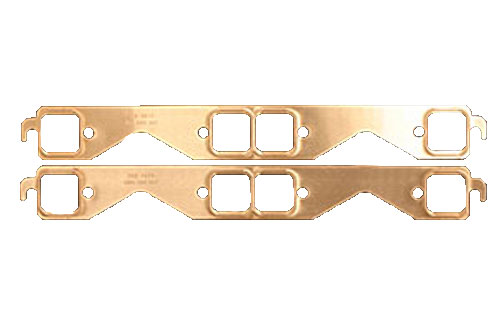 Small Block Chevy Copper Exhaust Gaskets Square Port