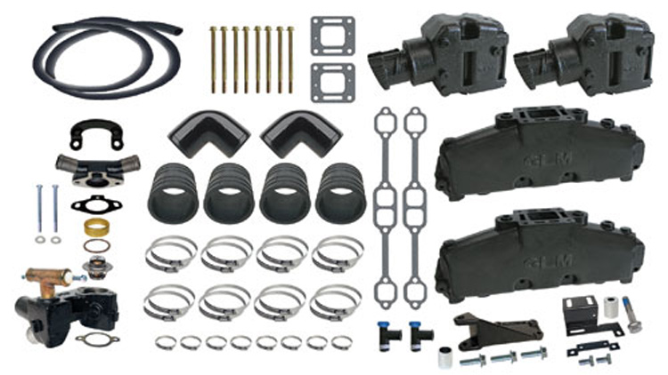 thumbnail image 2 of Barr Marine Exhaust Elbow Conversion Kit (Pair) For Mercruiser 4.3L V6, 5.0L, 5.7L V8 2 of 6