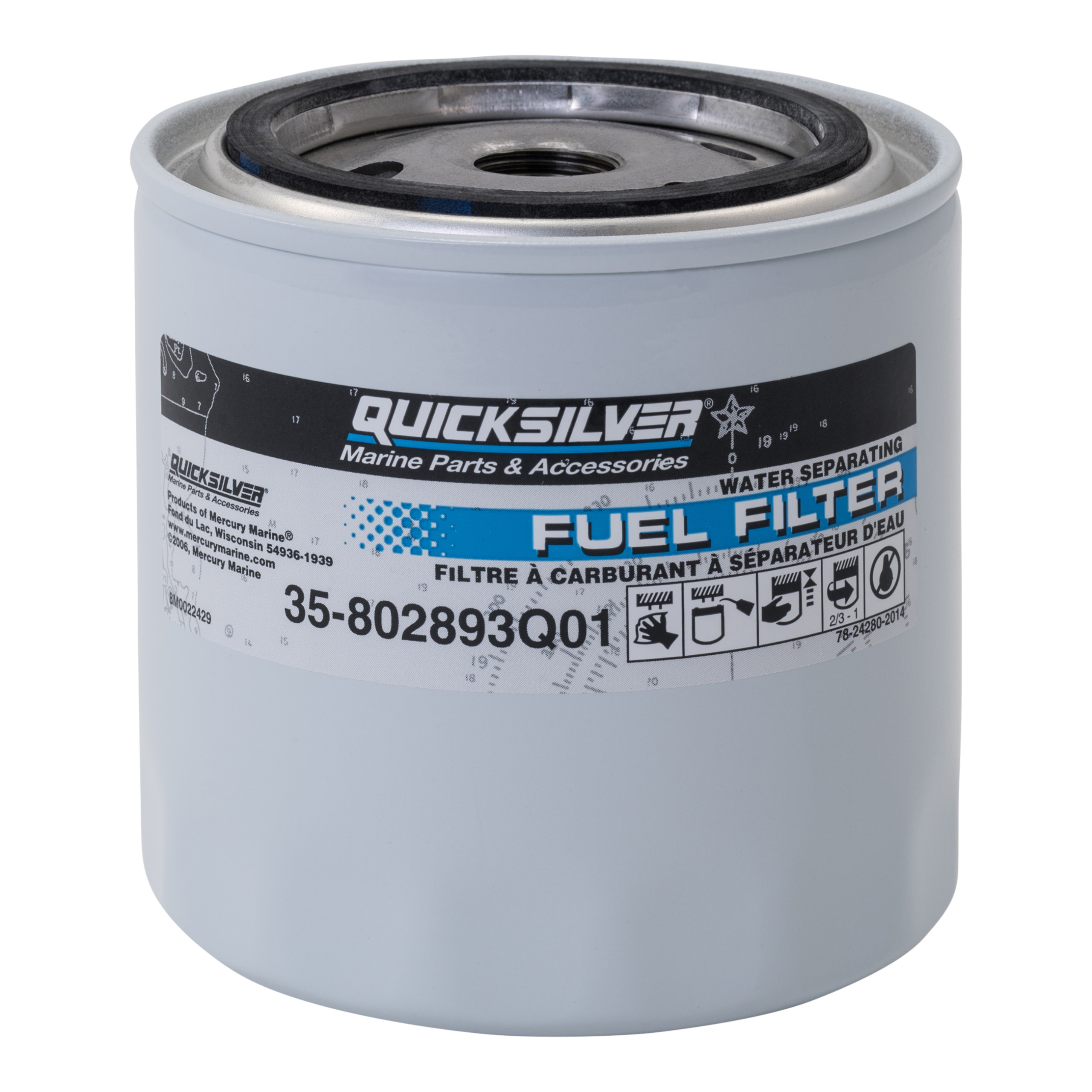 CP Performance - 802893Q4 Water Separating Fuel Filter - Mercury