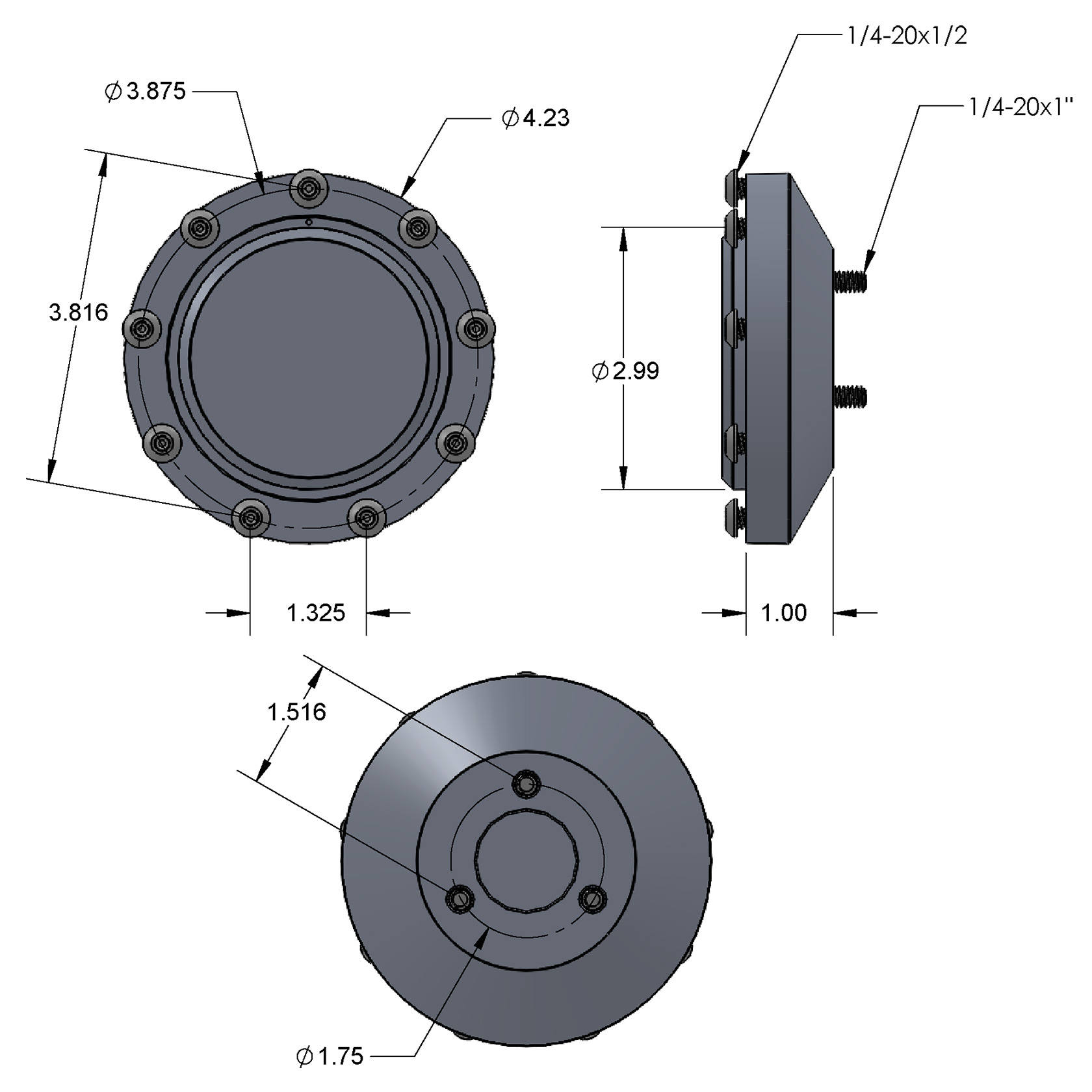 Black 9 Hole Steering Wheel Adaptor To Suit 5 Or 6 Hole Steering Hub/B - Australian Auto