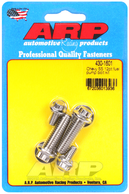 ARP S/S Chevy Fuel Pump Bolt Kit 12pt ARP S/S Chevy Fuel Pump Bolt Kit 12pt