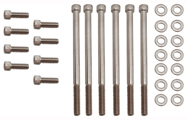 set of 4 Velocette stainless steel tappet cover screws 3/16 BSW x 5/8in