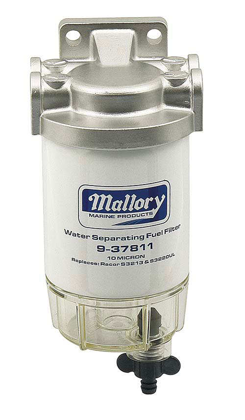 10 Micron Kit Mallory Boat Fuel Water Separator 600-412
