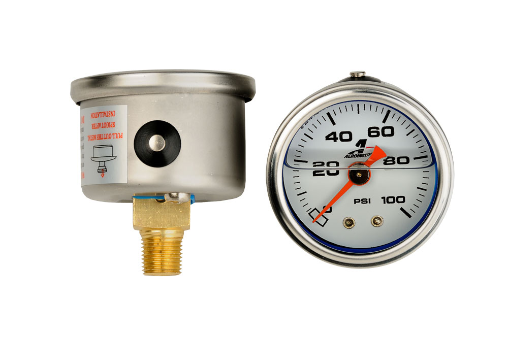 K-Tuned Fuel Pressure Gauge, Liquid Filled (0-100 psi)