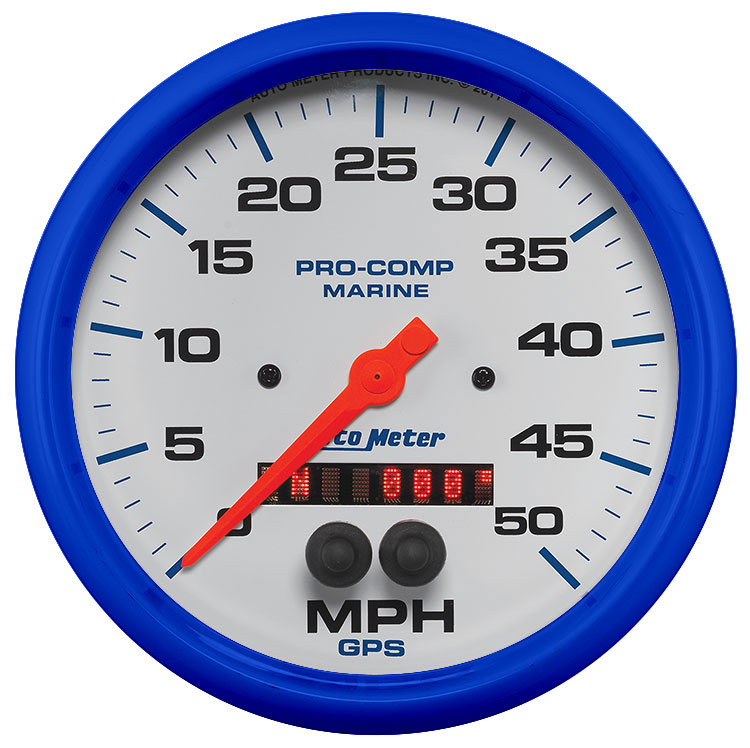 CP Performance - GPS Multi Function 50 Speedometer Gauge Only 4-5/8" - Colored Rim