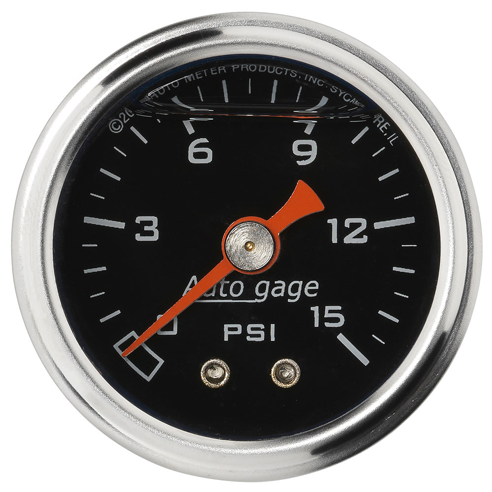 Fuel Pressure AutoMeter Gauge and XRP Fitting