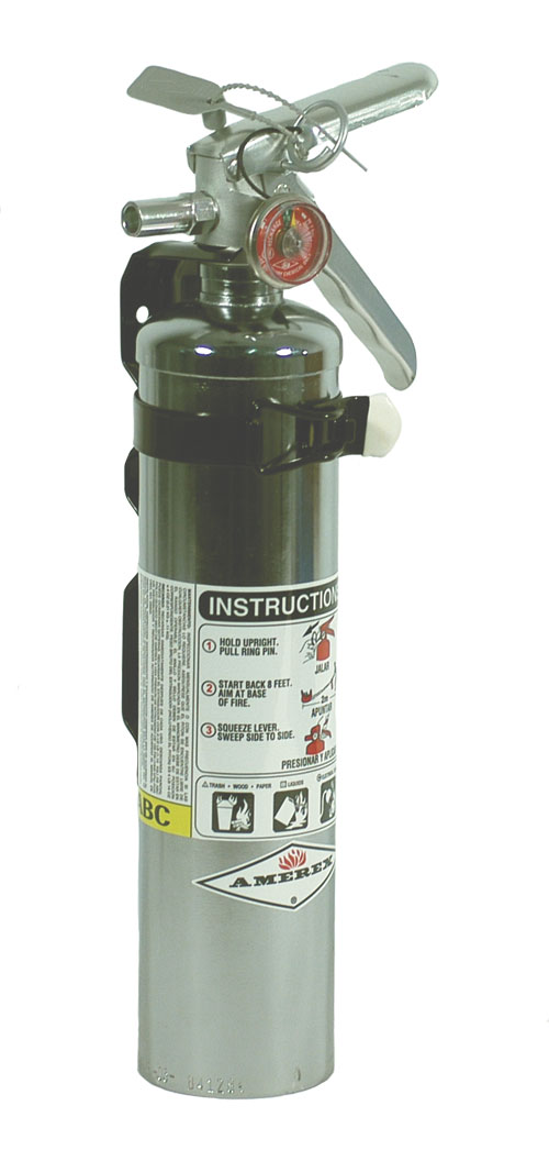 2.5 LB Standard Chrome Dry Chemical Fire Extinguisher - CP Performance