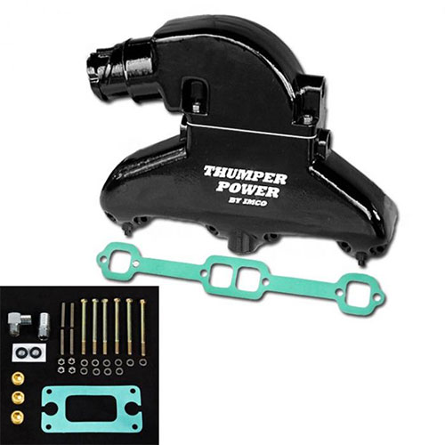 Thumper Power Small Block Manifold & Riser Kit Black