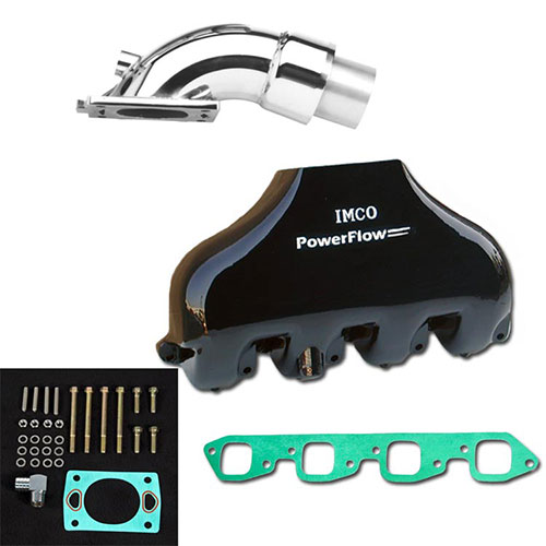 PowerFlow Big Block Polished Manifold and "SA" Riser Kit 3"