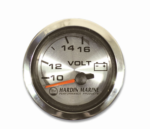 2" Volt Gauge - White, Black or Stainless