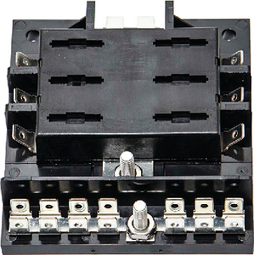 6 Gang Ato/Atc Fues Block W/Ground Bar