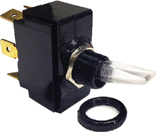 Illuminated Toggle Switch, On/Off/On