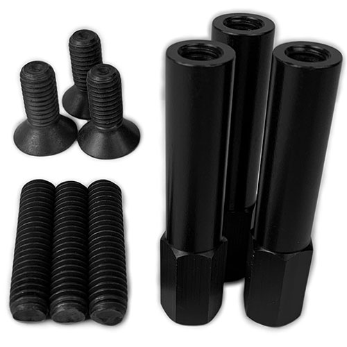 3″ XR Belt Guard Stands And Bolts (3 Pk.) (Black Anodized)