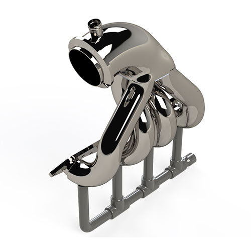 CMI Big Block Chevy E-Top Polished Exhaust System