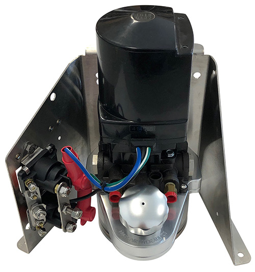 Mayfair Billet Aluminum Trim Tank Reservoir and Hardin Trim Pump with Floor  Mount Bracket