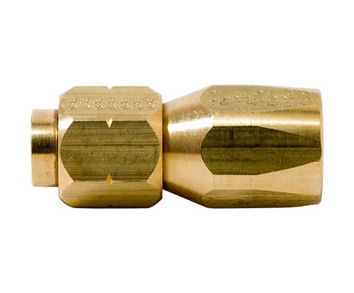 Hose End, - 6 STR Brass SAE