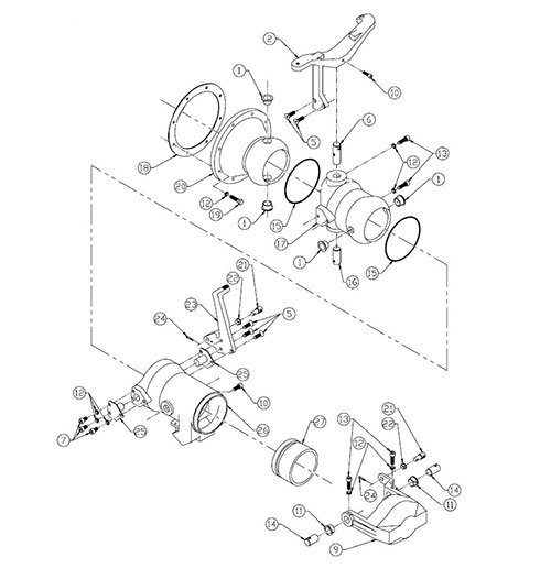 Steering Assembly, Manual Trim, 3.000 Insert
