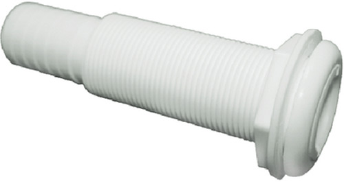 T-H Marine Straight Extra Long Thru-Hull Fitting For Hose, White