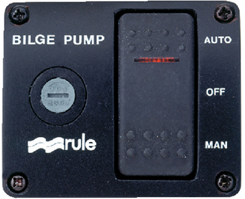 Rule 3-Way Bilge Panel Lighted Rocker Switch Panel 12V