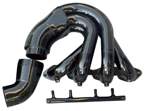 Below Swim Platform Low Port Exit Jacketed Headers - 454/502 Chevy