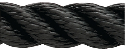 3 Strand Nylon Dockline, 1/2 x 15 Black