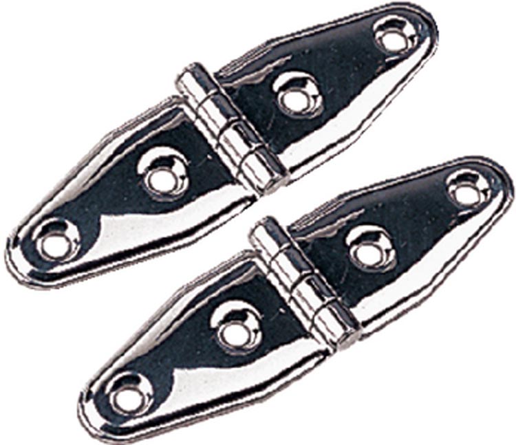 Stainless Strap Hinge 4-1/8", Pair"