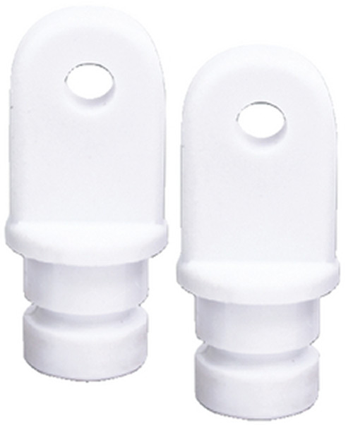 Internal Eye End, 3/4" White, Pair"