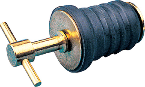 Brass Tee Handle Drain Plug, 1" Bulk"