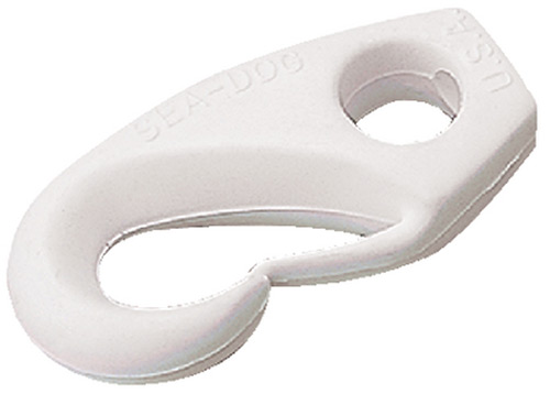 1/4" Nylon Shock Cord Clip, White"