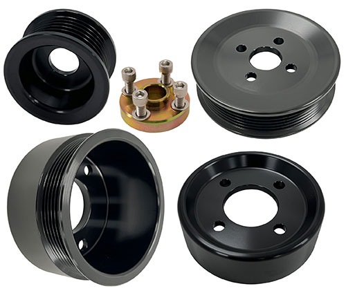 Billet 496 / 8.2L Mercury Serpentine Pulley Kit - Late Style