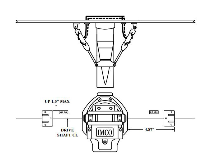 Steer Kit 1 Bravo, 2 Rams, 4.87” Transom Bracket Location