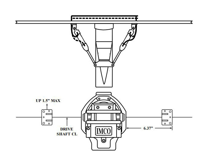 Steer Kit 1 Bravo, 2 Rams, 6.37” Transom Bracket Location