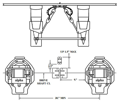 Alpha Dual Drive Dual Ram Power Steering - Narrow