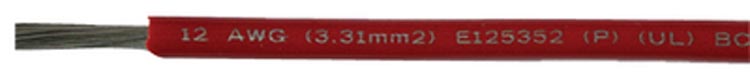 Primary Tinned Copper Wire, 500' 12awg Red