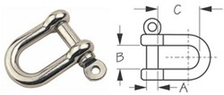 D-Shackle Ss 5/16"