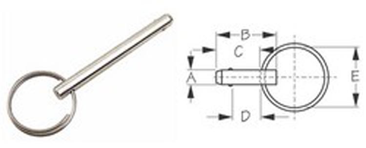 Quick Release Pin Ss 2-1/16"