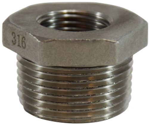 Stainless Steel 1" NPT Male to 3/4" NPT Female Reducer Adapter