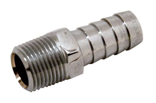 Chrome Plated Brass 3/8" NPT Male To 1/2" Hose Fitting