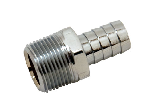 Chrome Plated Brass 3/4" NPT Male To 5/8" Hose Fitting