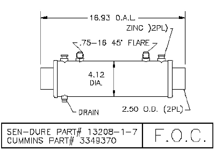 Cummins Fuel Cooler Sen-Dure