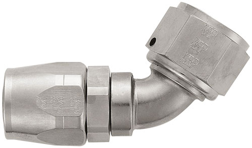 Super Nickel 60 Degree Double-Swivel AN Hose End